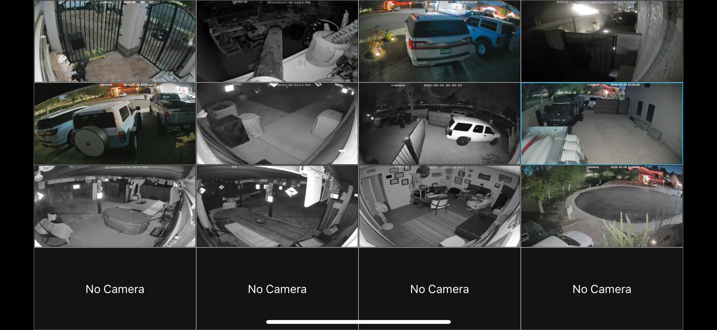 Professional security system installation with wires and cables