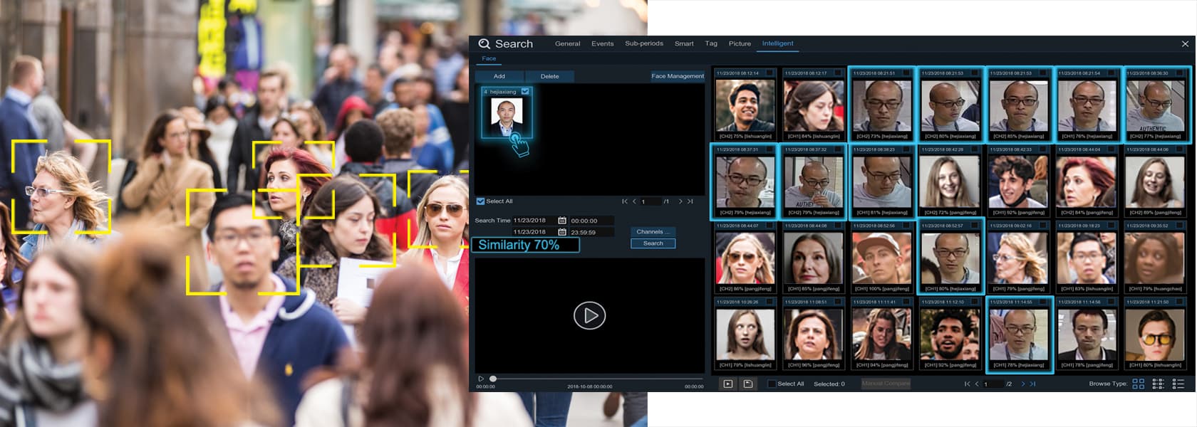 Facial recognition technology in CCTV systems